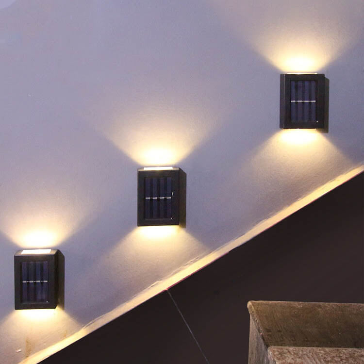 Melvane – Applique murale solaire LED carrée moderne 2 lumières
