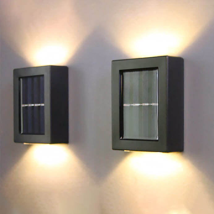 Melvane – Applique murale solaire LED carrée moderne 2 lumières