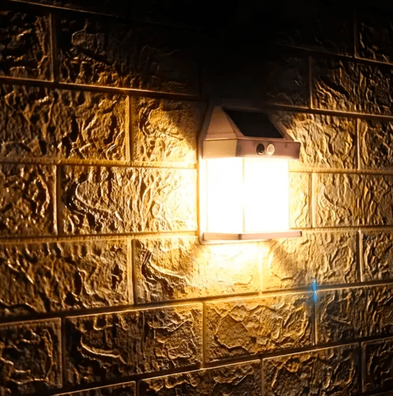 Molvane – Lanterna da parete solare LED quadrata moderna
