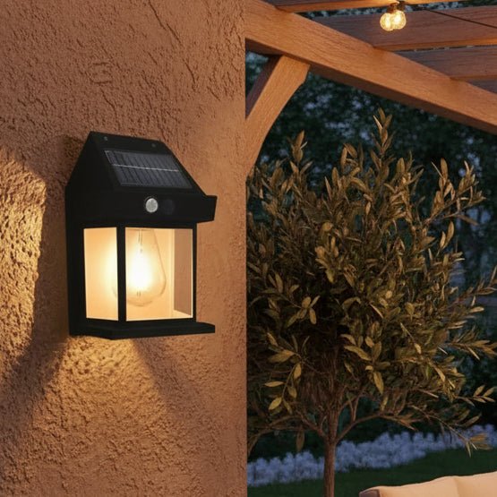 Colvix – Applique da parete solare LED quadrata moderna, 1 luce