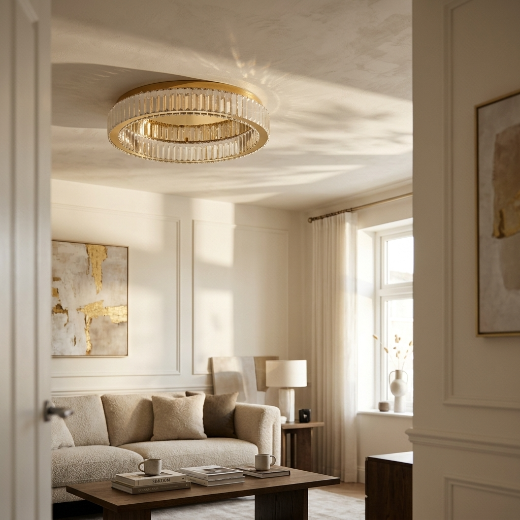 Round Crystal LED Chandelier Modern Stainless Steel Dimmable - Image 4