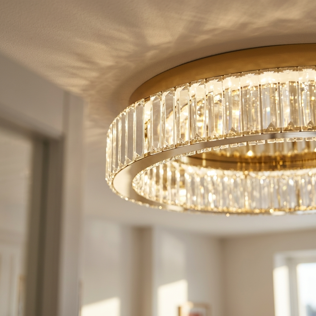 Round Crystal LED Chandelier Modern Stainless Steel Dimmable - Image 6