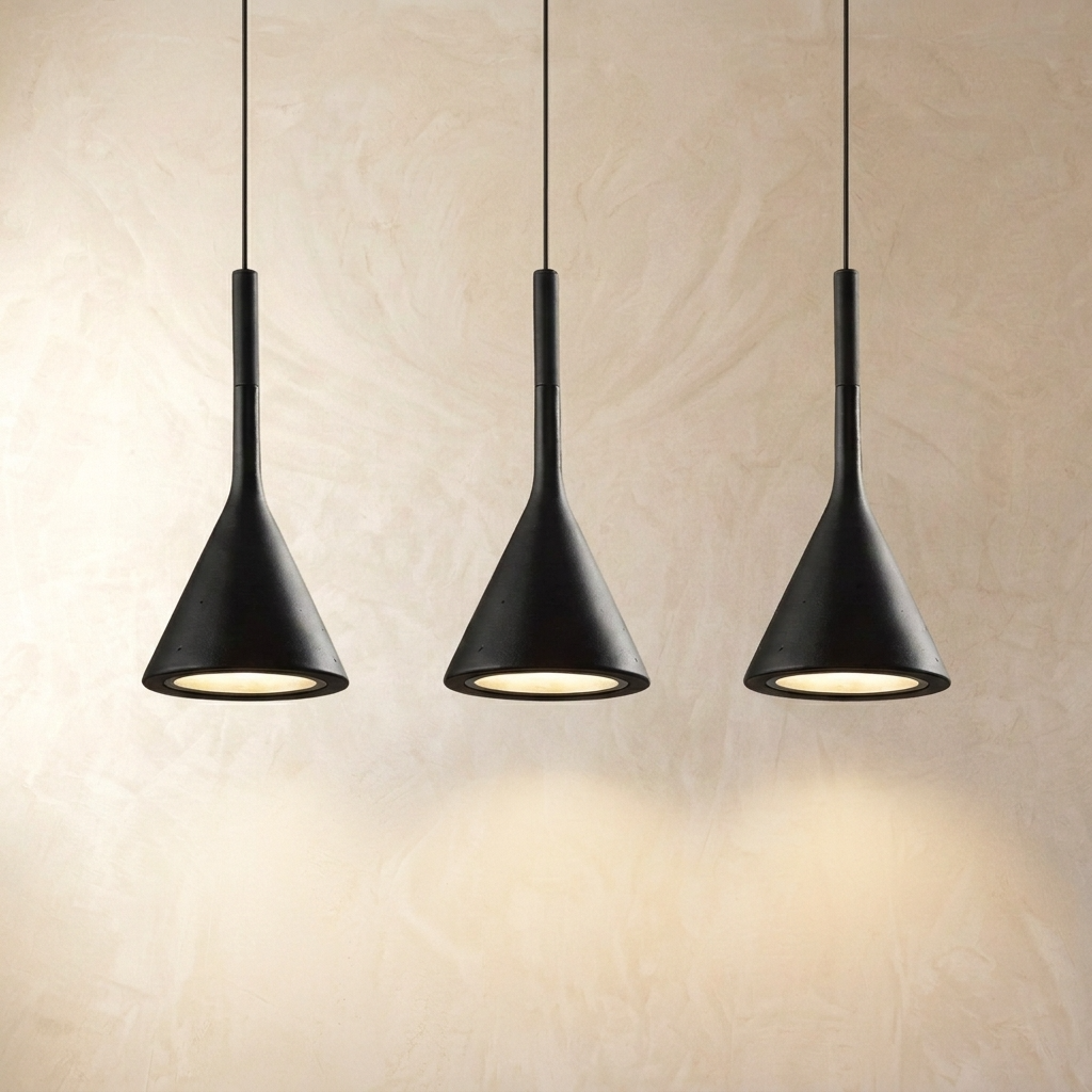 Scandinavian Funnel Pendant Lamp Adjustable Height - Image 2