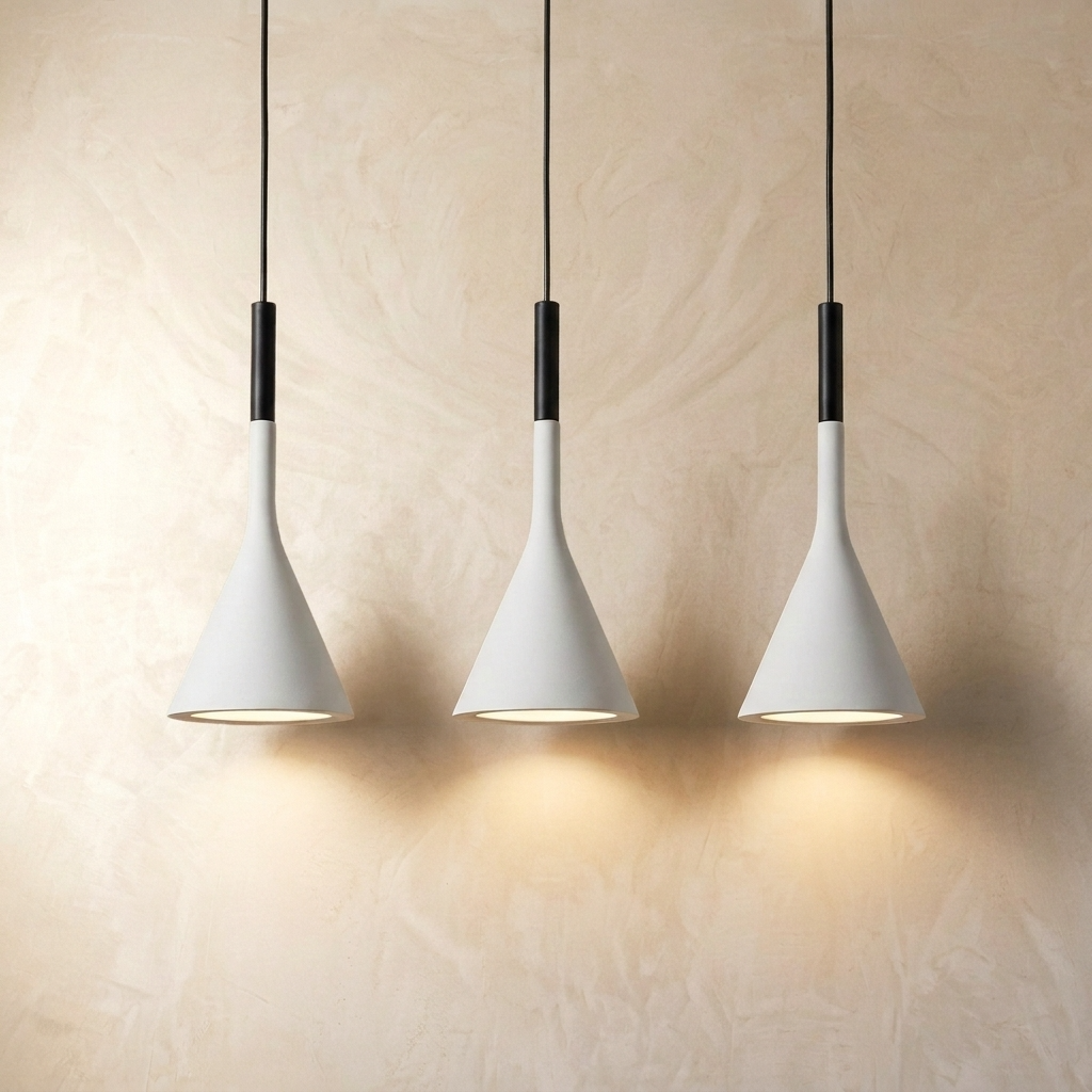 Scandinavian Funnel Pendant Lamp Adjustable Height - Image 3