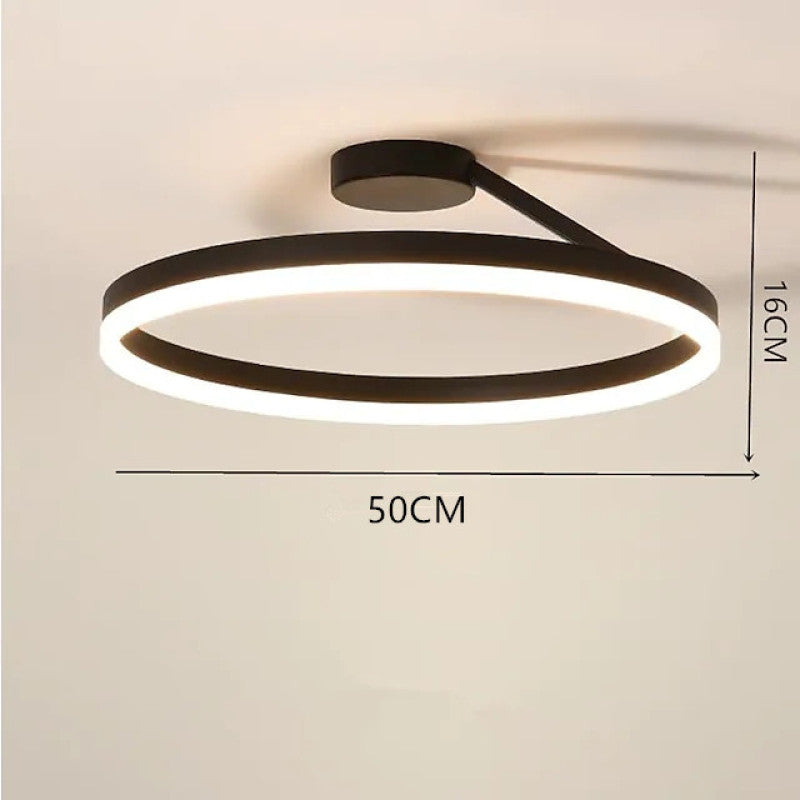 Arivonn - Plafonnier LED moderne cercle noir blanc à montage affleurant