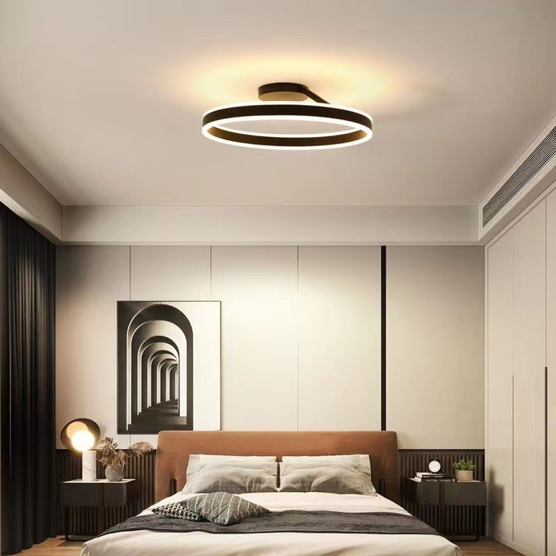 Arivonn - Plafonnier LED moderne cercle noir blanc à montage affleurant