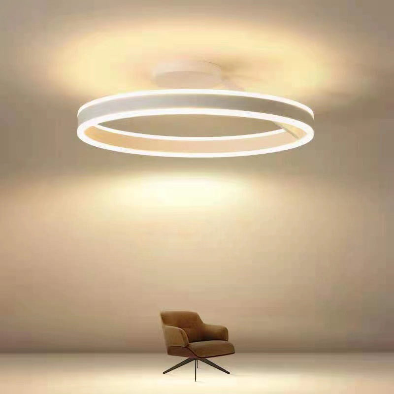 Arivonn - Plafonnier LED moderne cercle noir blanc à montage affleurant
