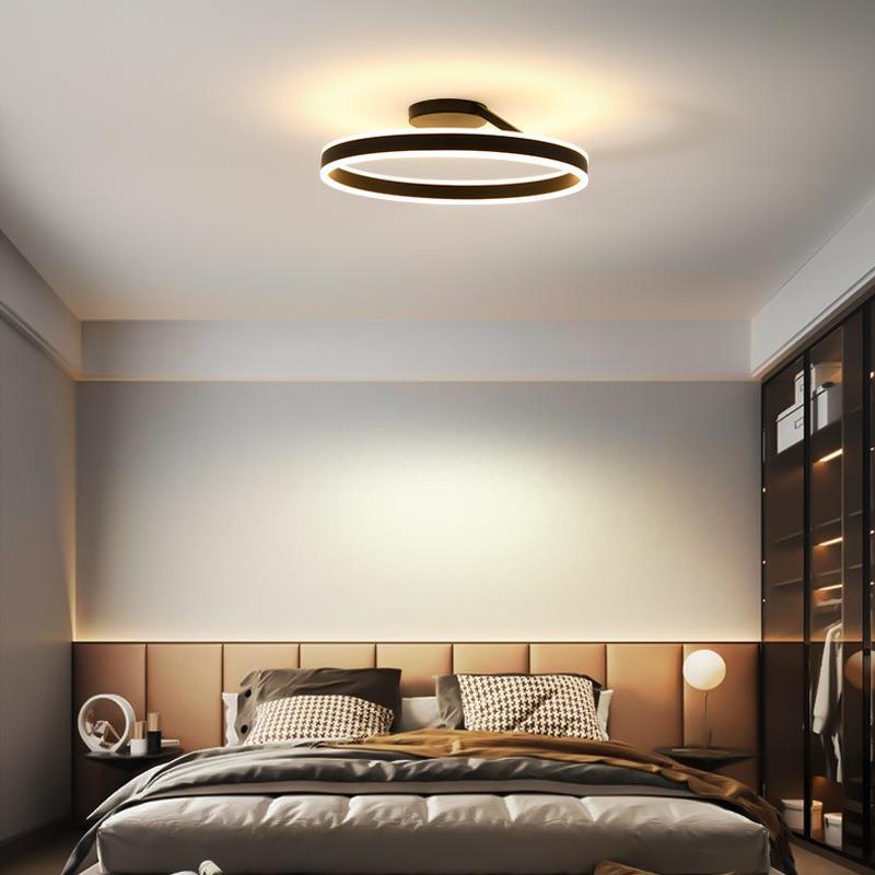 Arivonn - Plafonnier LED moderne cercle noir blanc à montage affleurant