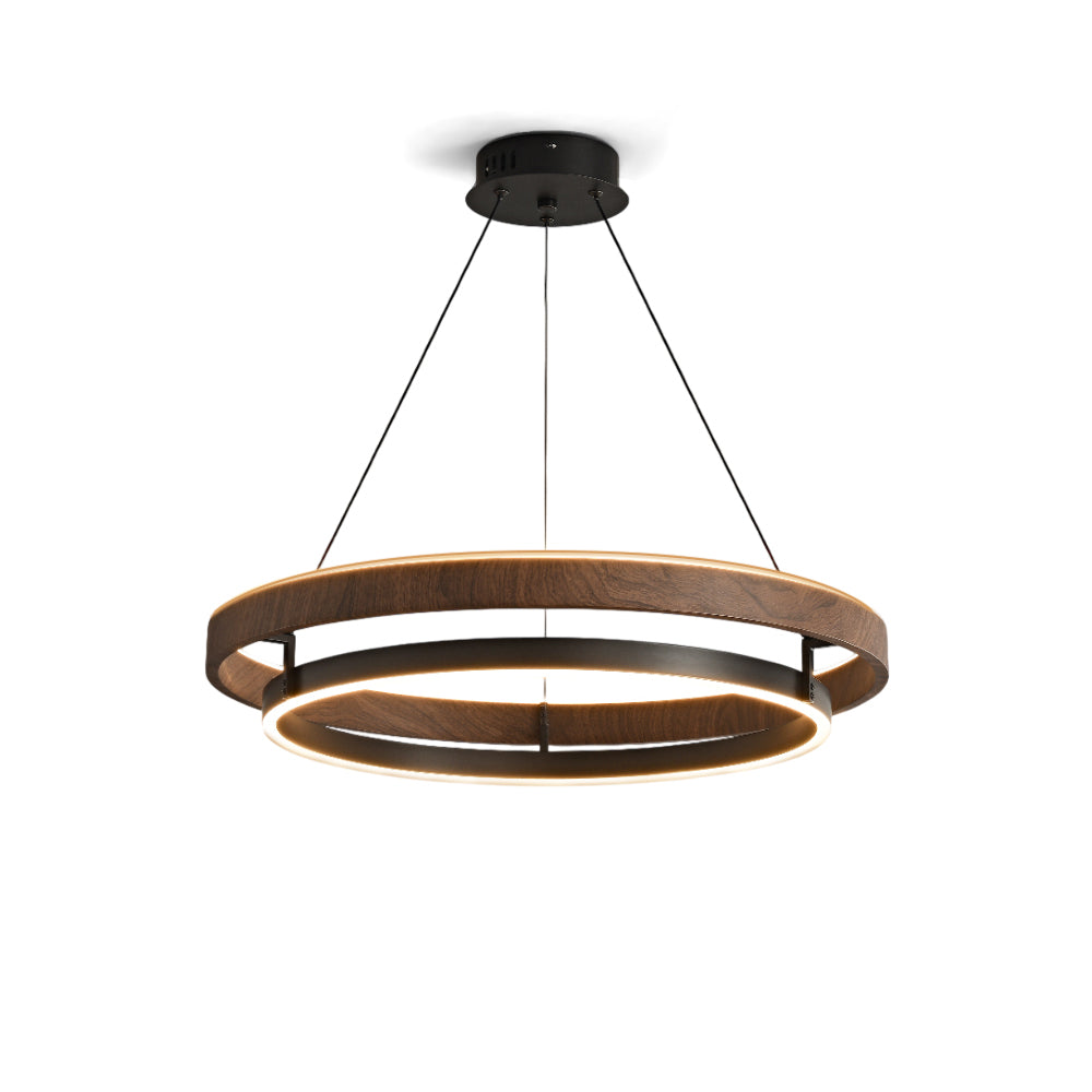 Nisora - Lampadario LED a doppio anello luminoso