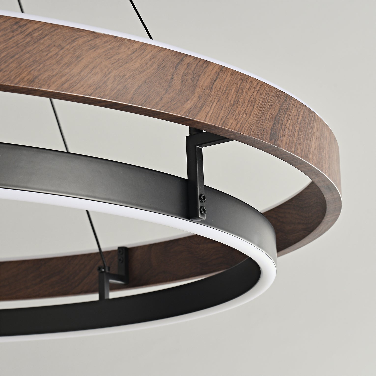 Nisora - Lampadario LED a doppio anello luminoso