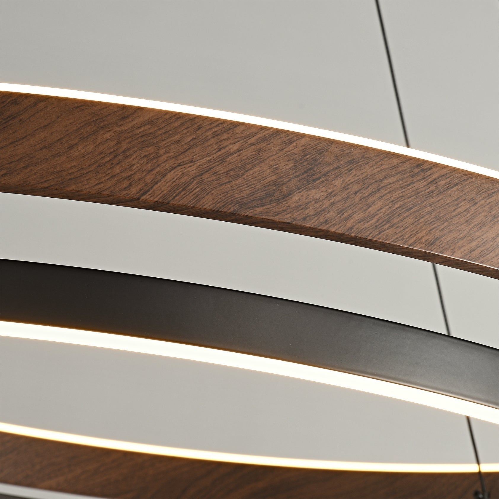 Nisora - Lampadario LED a doppio anello luminoso