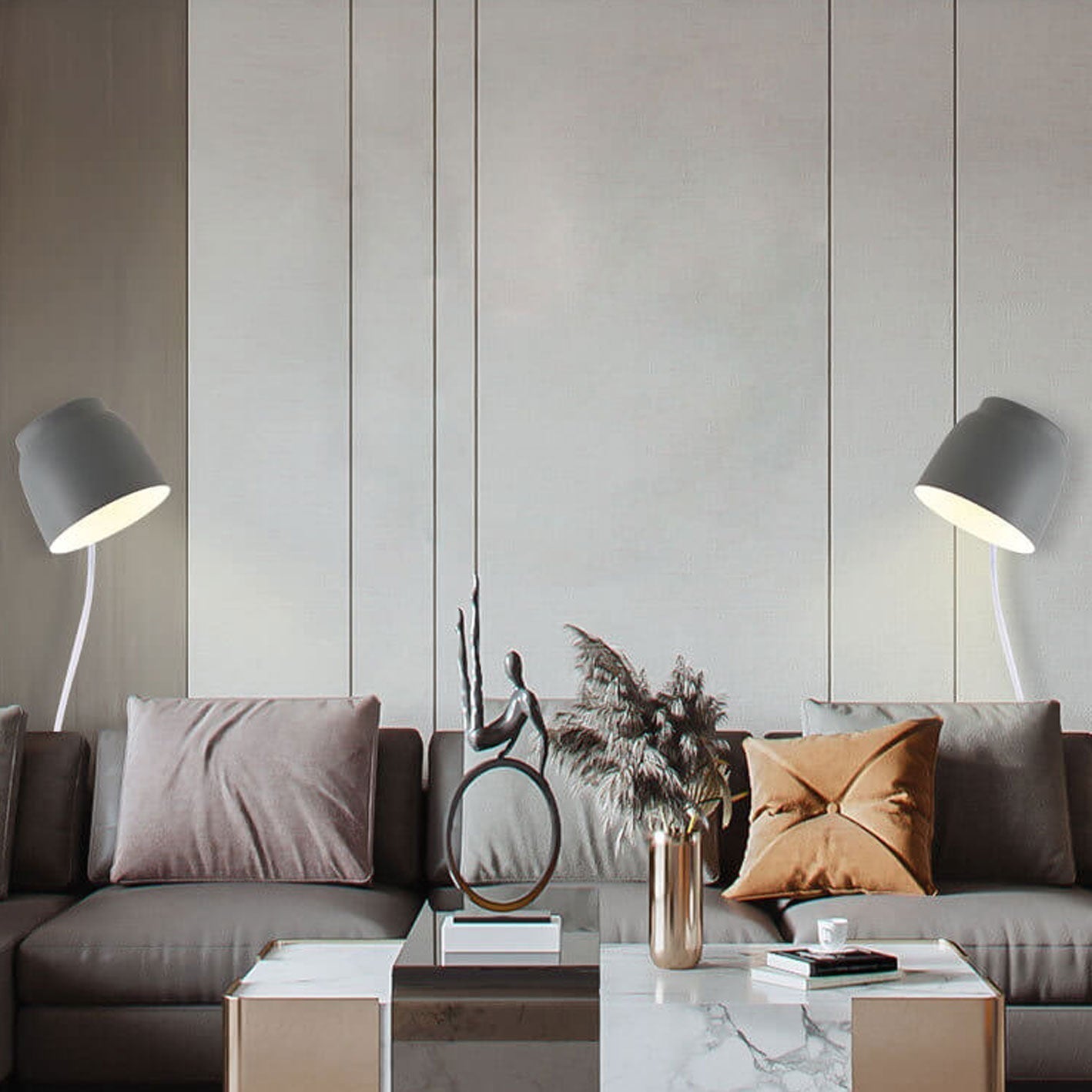 Norvex – Applique da parete nordica a cilindro LED, 1 luce
