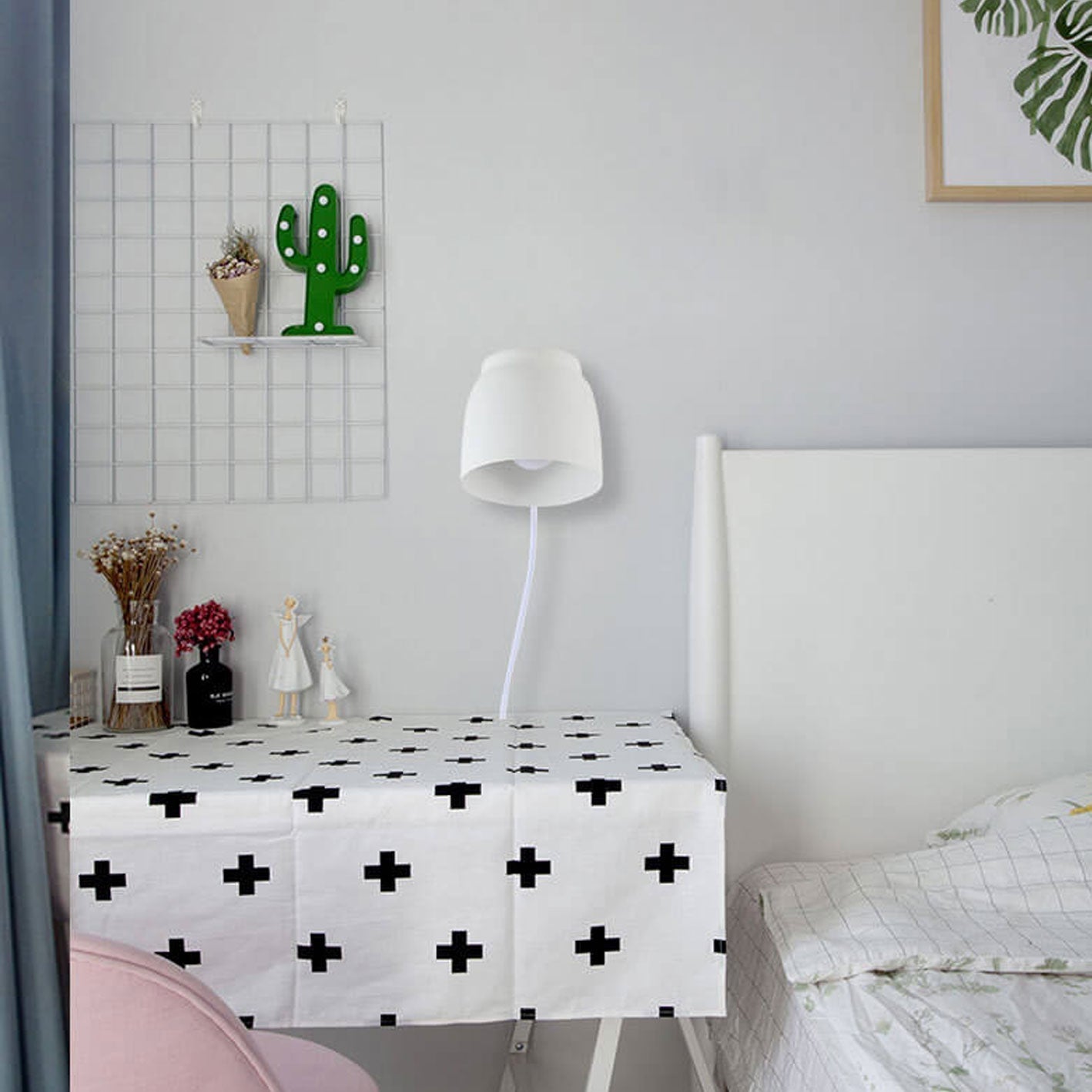 Norvex – Applique da parete nordica a cilindro LED, 1 luce