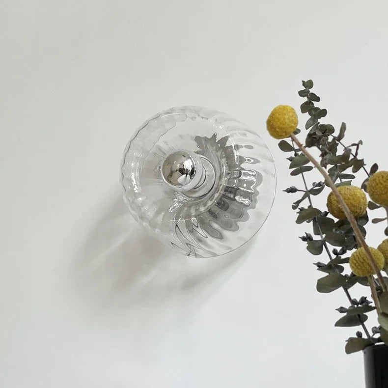 Beliora – Lampada da parete LED rotonda in vetro stile Bauhaus nordico