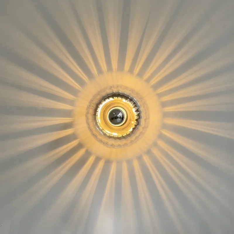 Beliora – Lampada da parete LED rotonda in vetro stile Bauhaus nordico