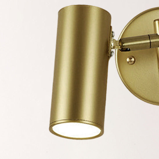 Lorvane – Applique murale nordique en laiton avec bras oscillant cylindrique 1 lumière