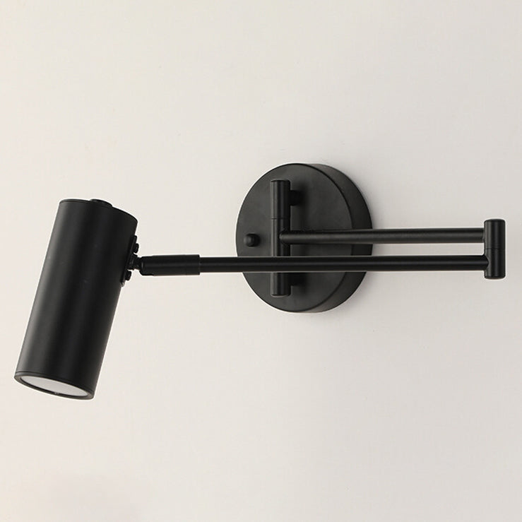 Lorvane – Applique murale nordique en laiton avec bras oscillant cylindrique 1 lumière