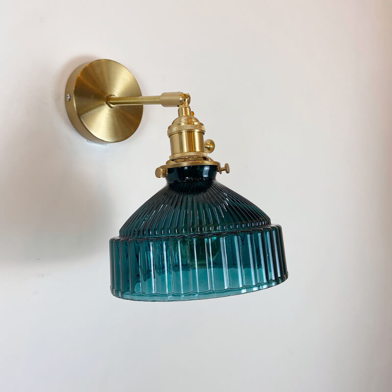 Velorn – Applique murale nordique en laiton avec dôme en verre 1 lumière