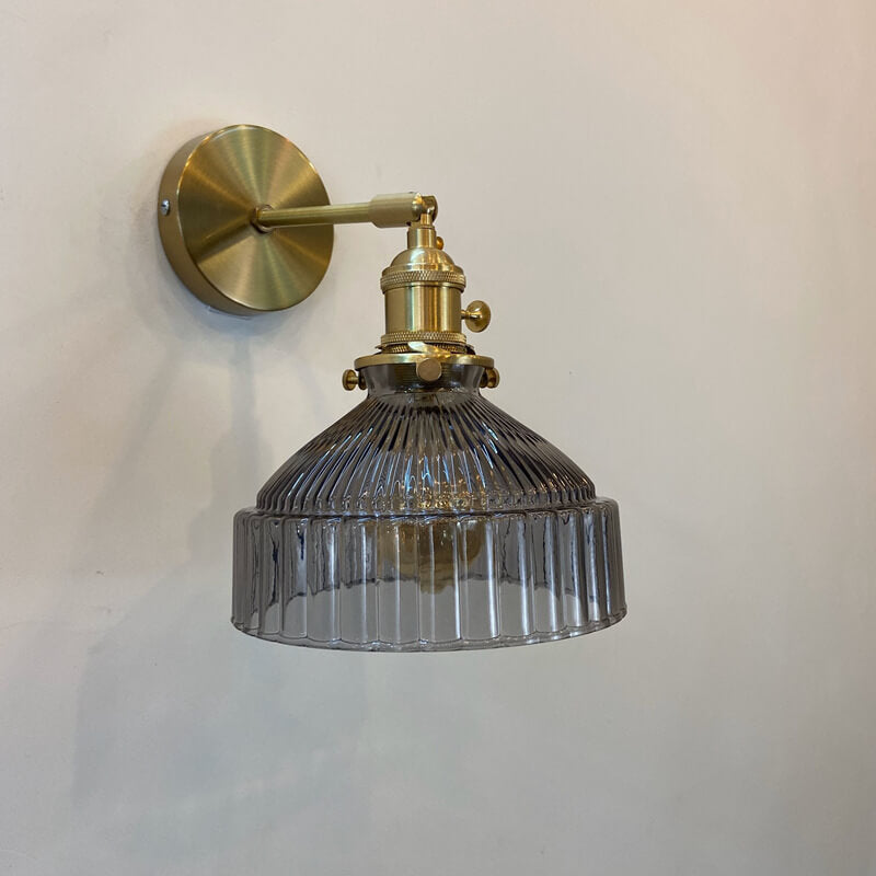 Velorn – Applique murale nordique en laiton avec dôme en verre 1 lumière
