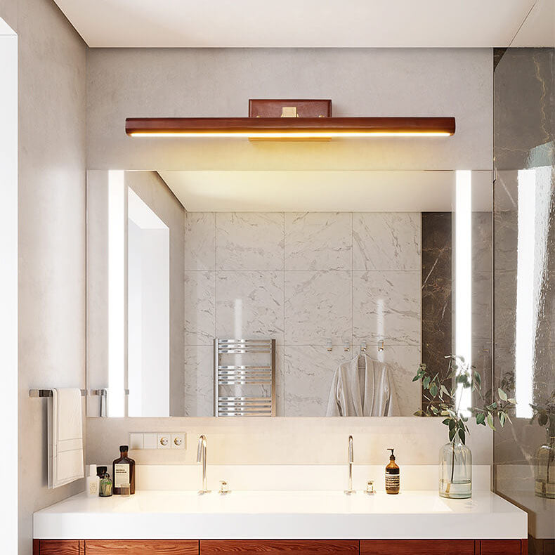 Walnora – Applique da parete nordica in noce a cilindro LED, 1 luce