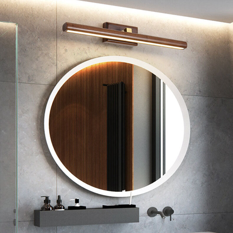 Walnora – Applique da parete nordica in noce a cilindro LED, 1 luce