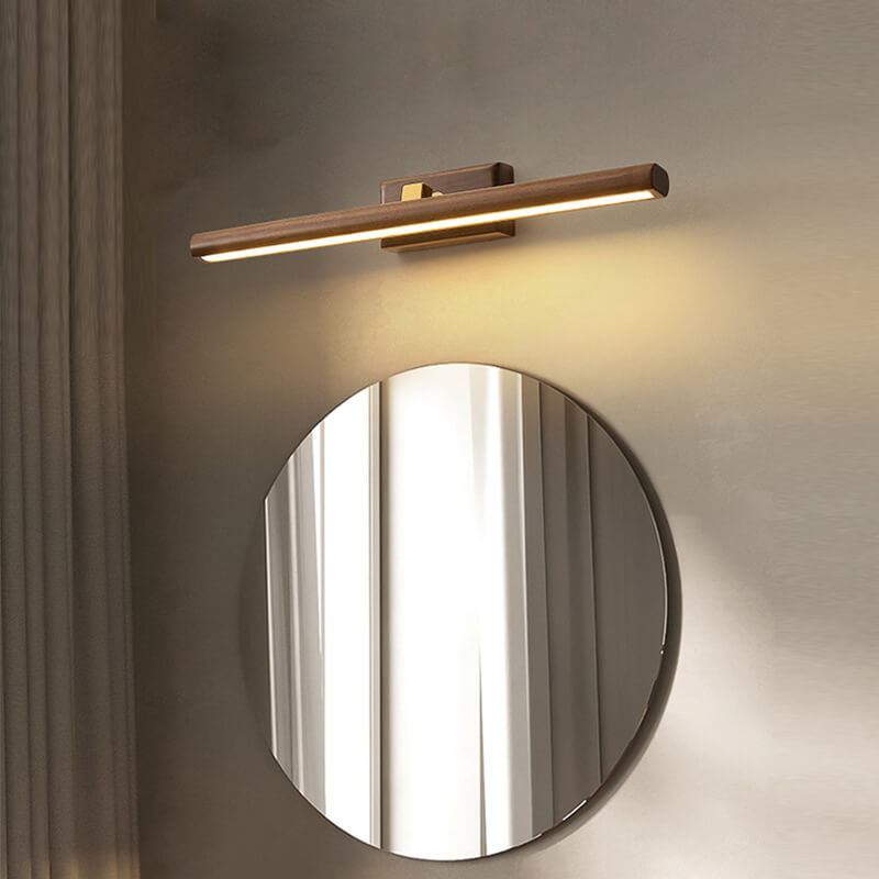 Walnora – Applique da parete nordica in noce a cilindro LED, 1 luce