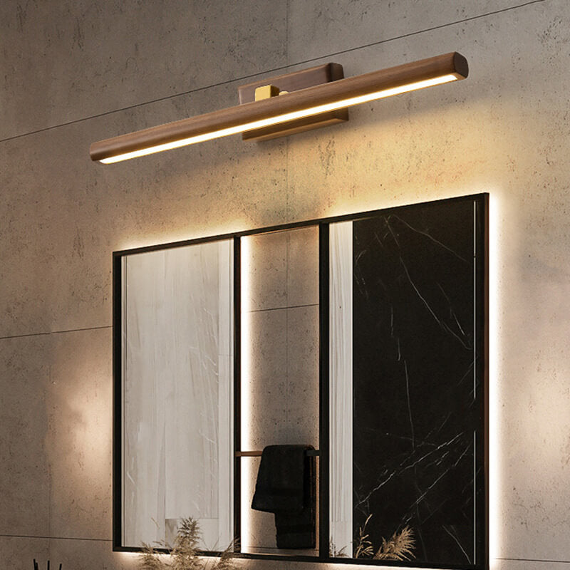 Walnora – Applique da parete nordica in noce a cilindro LED, 1 luce