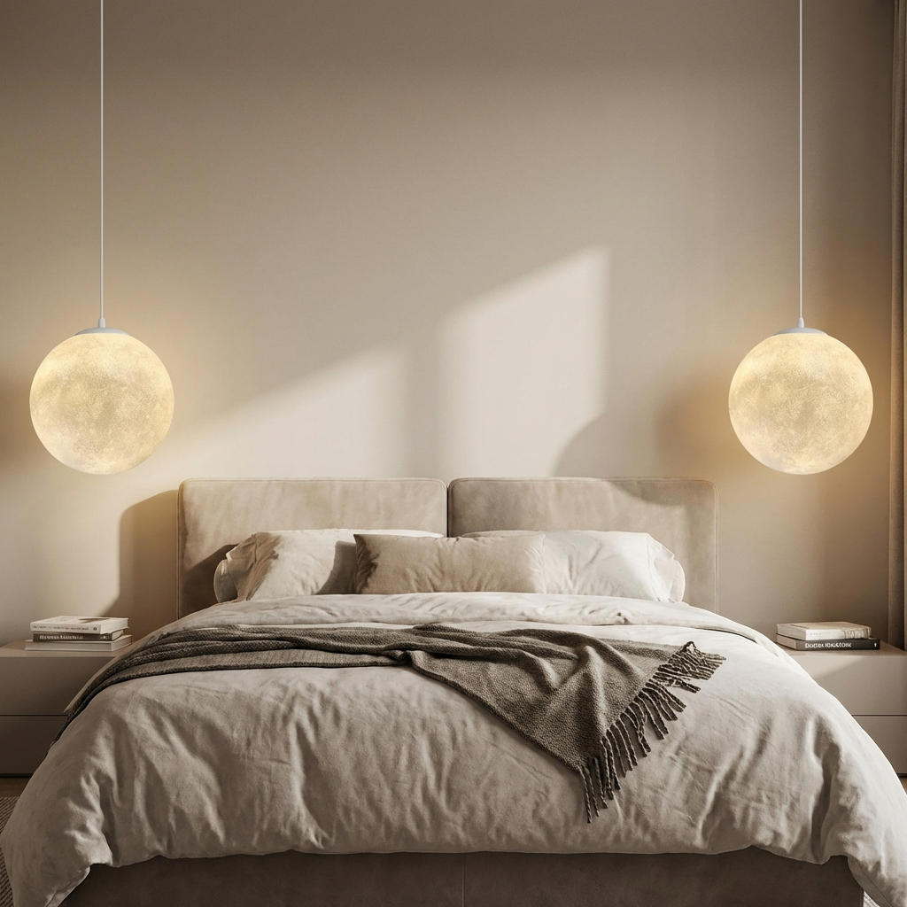 Lunaric - Lampada a sospensione da soffitto nordica a forma di luna
