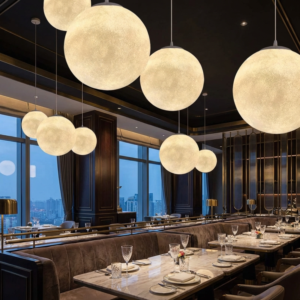 Lunaric - Lampada a sospensione da soffitto nordica a forma di luna