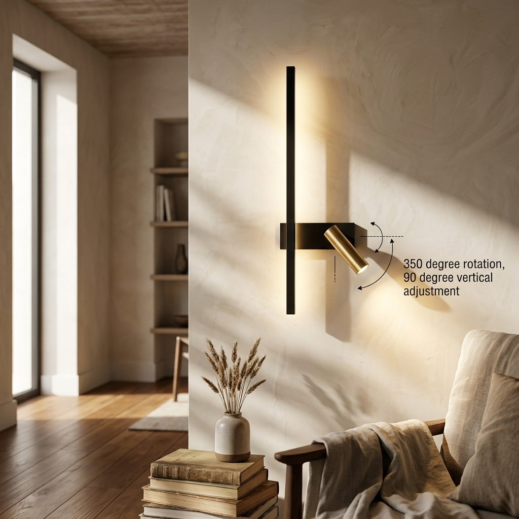 Scandinavian Adjustable Wall Sconce Reading Lamp Switch - Image 5