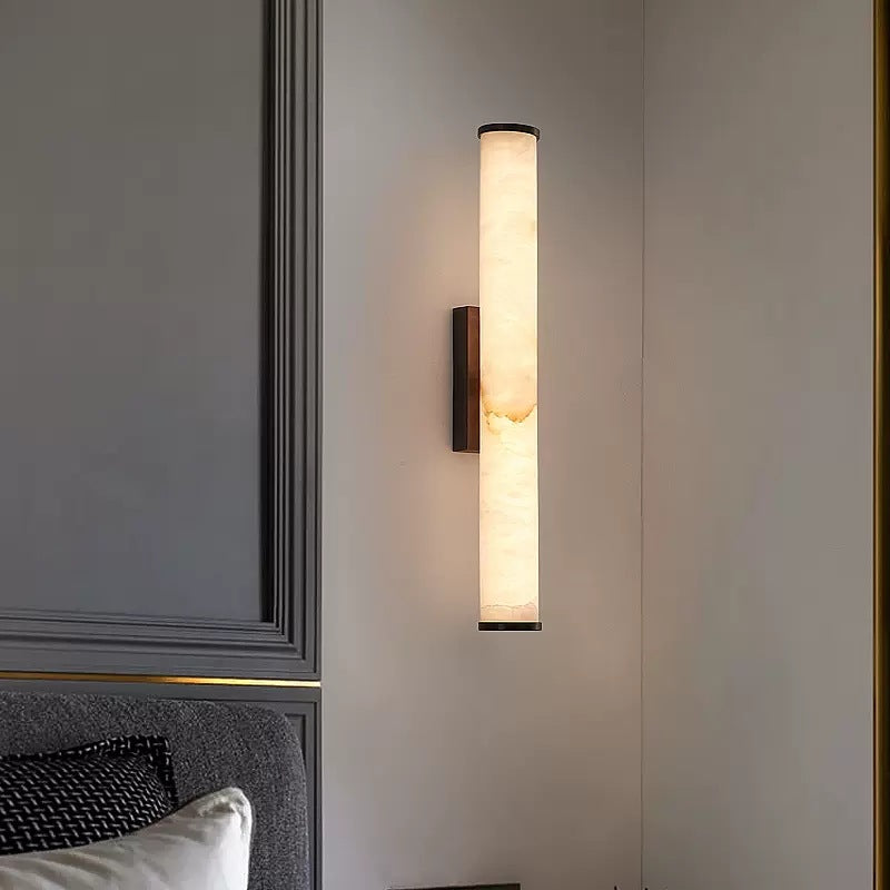 Modern Minimalist Marble Wall Sconce LED Copper - Image 11
