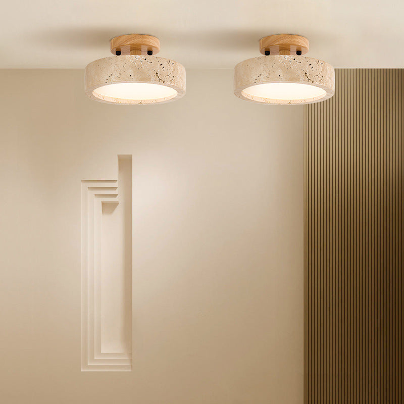 Travara - Lampada da soffitto in travertino LED