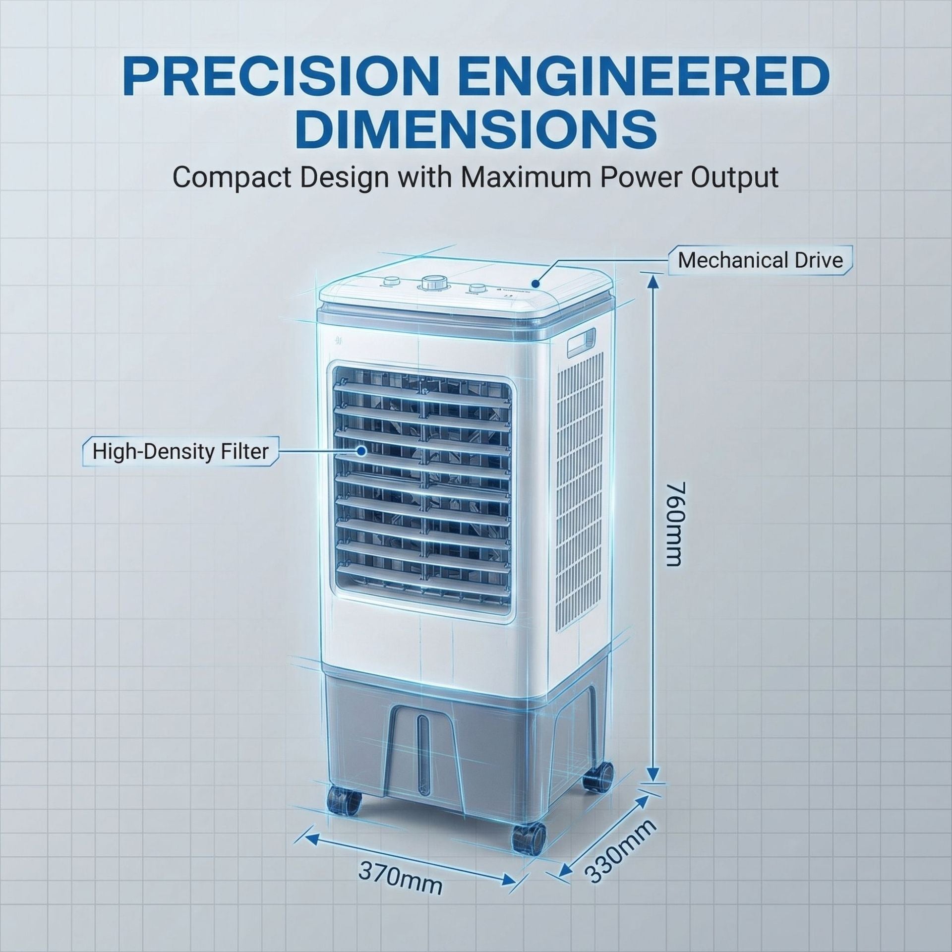Portable Evaporative Air Cooler Large Area Swamp Cooler 3 Speed - Image 4