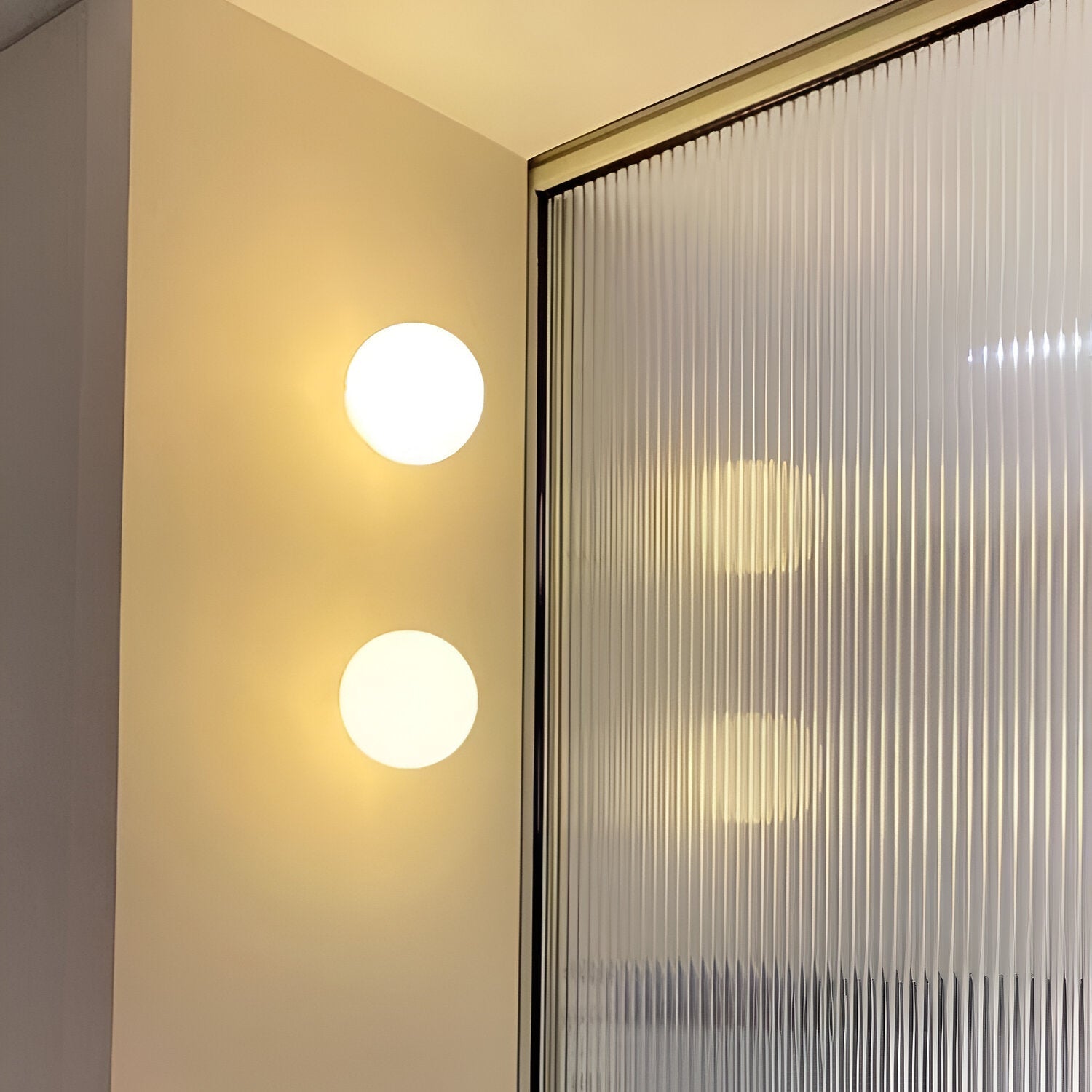 Round Glass LED Wall Sconce Minimalist Dimmable - Image 5