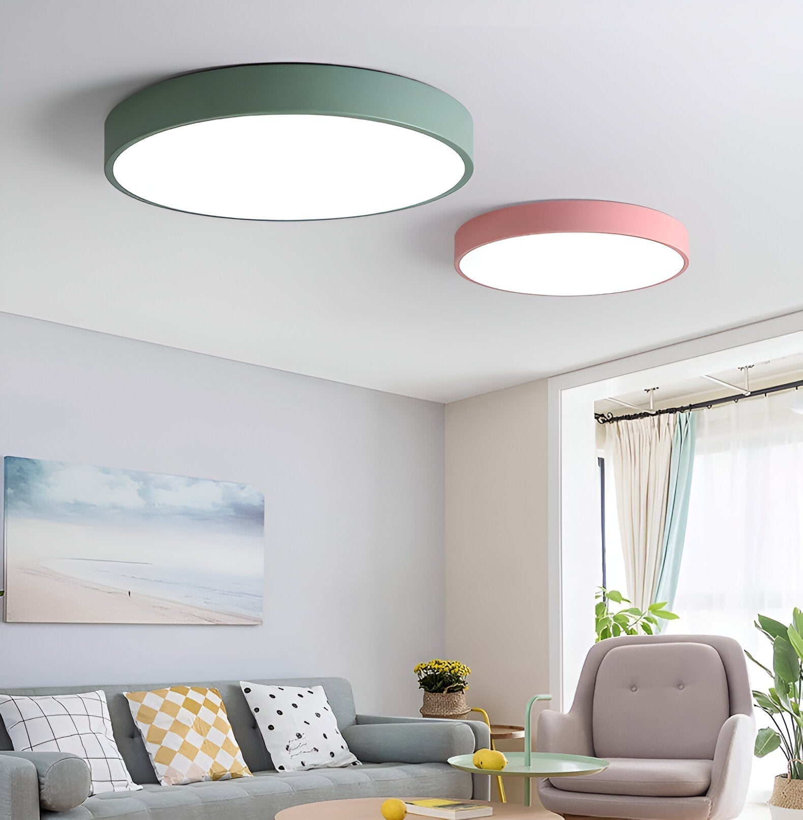 Denrad – Lampada da soffitto LED moderna con paralume in acrilico