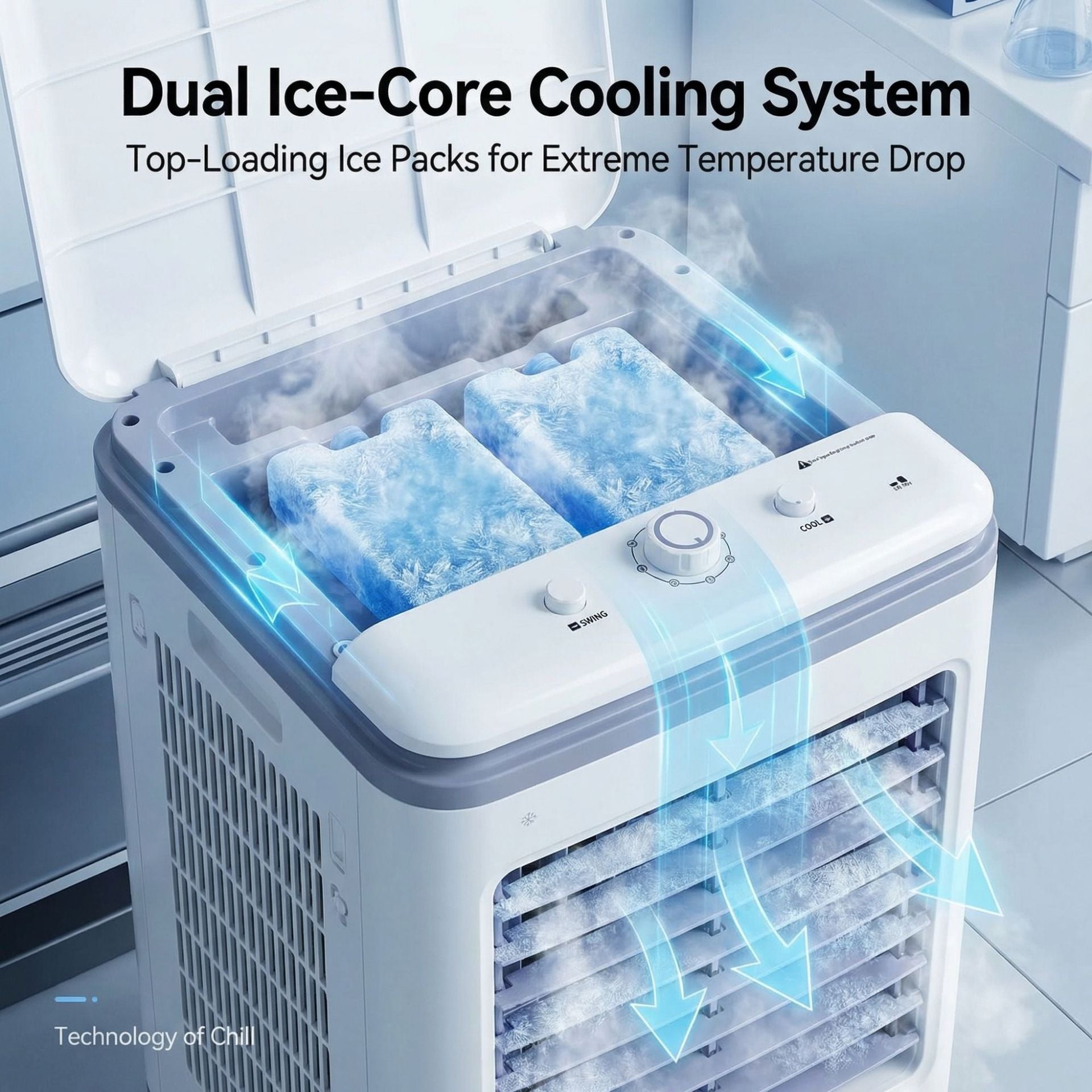 Portable Evaporative Air Cooler Large Area Swamp Cooler 3 Speed - Image 3