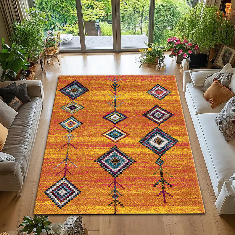 Lucea - Tappeto Lavabile Antiscivolo Stile Kilim