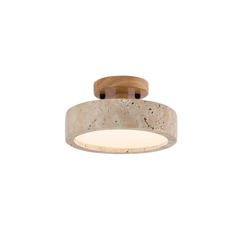 Travara - Lampada da soffitto in travertino LED