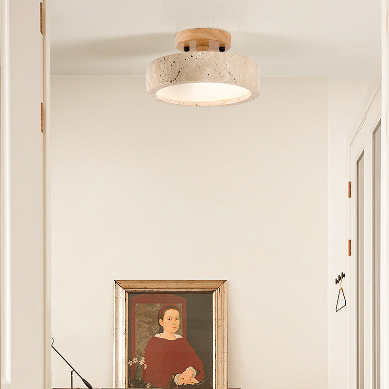 Travara - Lampada da soffitto in travertino LED