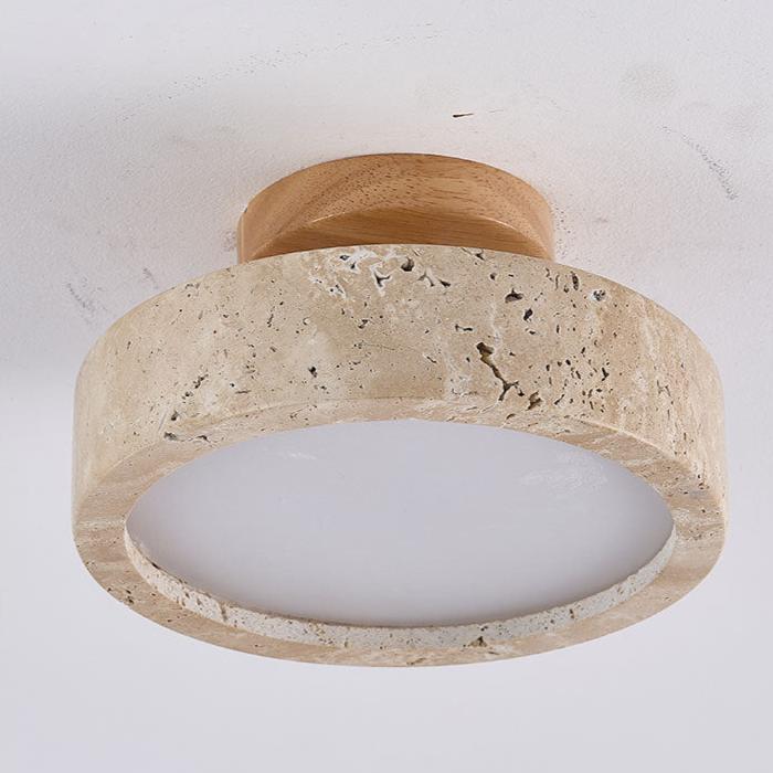 Travara - Lampada da soffitto in travertino LED