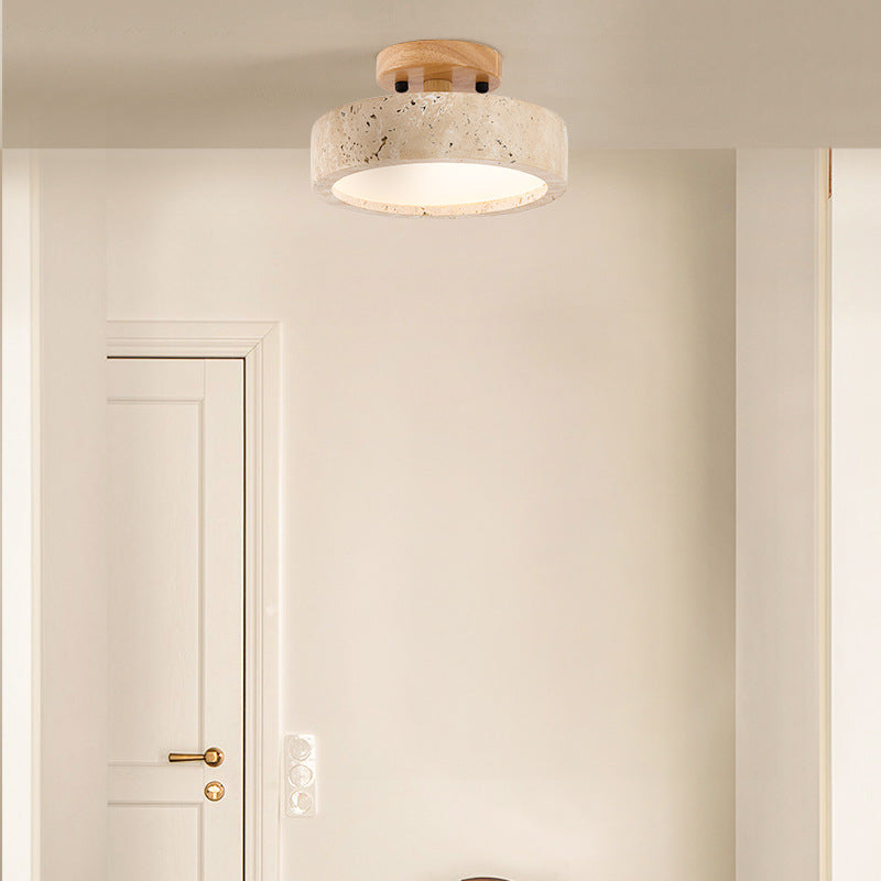 Travara - Lampada da soffitto in travertino LED