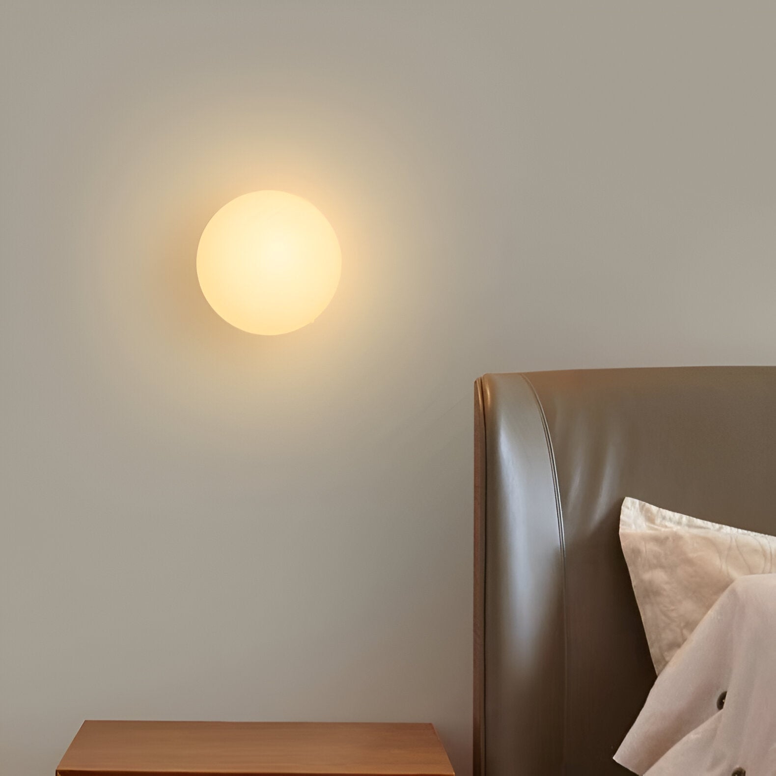 Round Glass LED Wall Sconce Minimalist Dimmable - Image 12