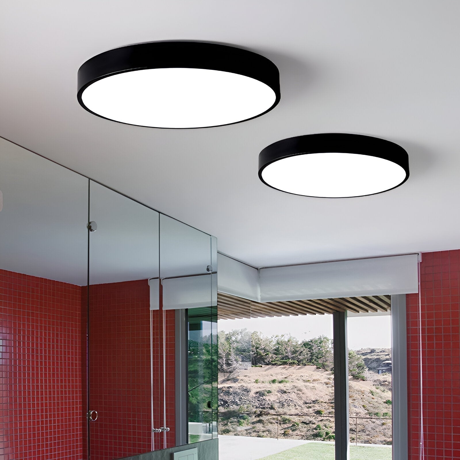 Denrad – Lampada da soffitto LED moderna con paralume in acrilico