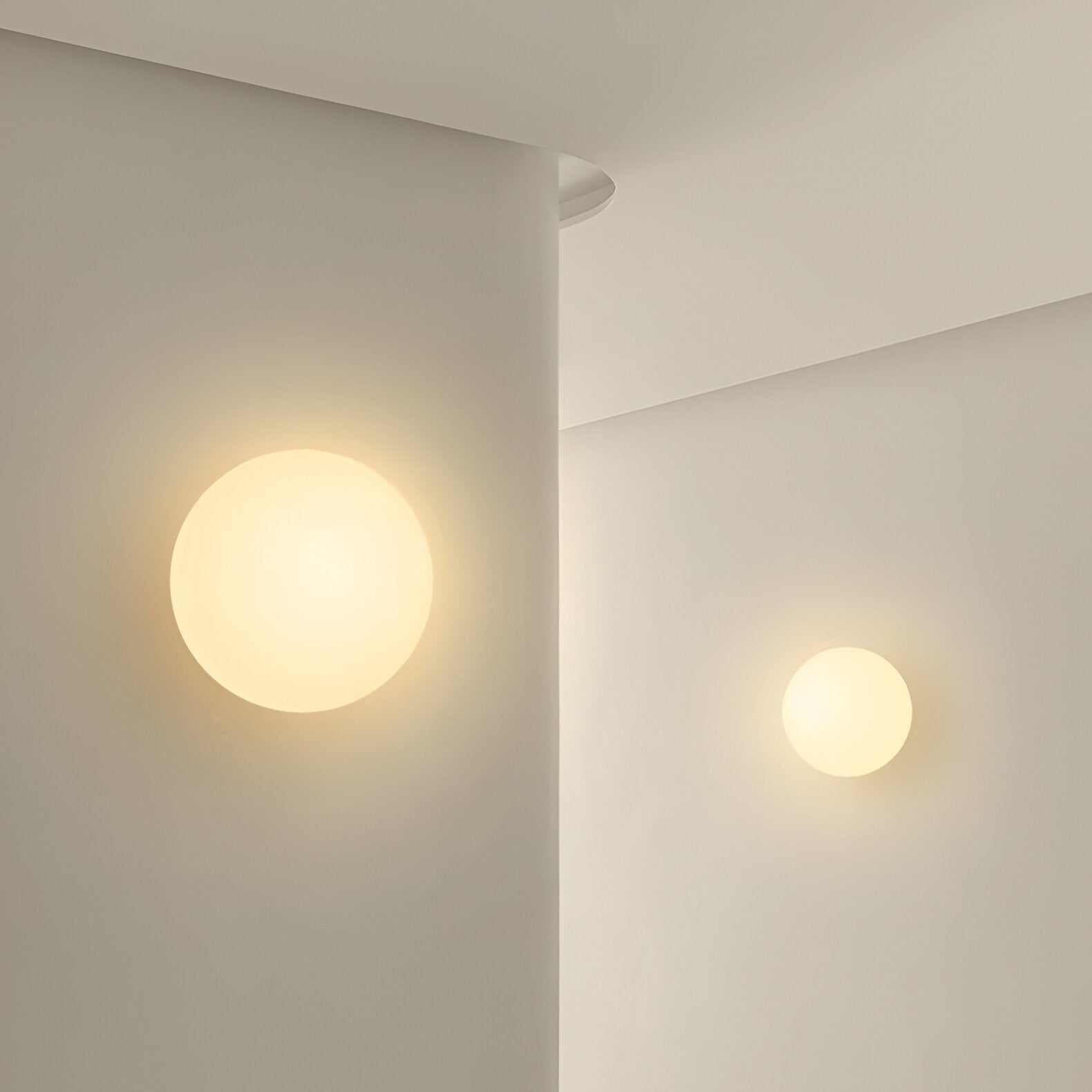 Round Glass LED Wall Sconce Minimalist Dimmable - Image 8