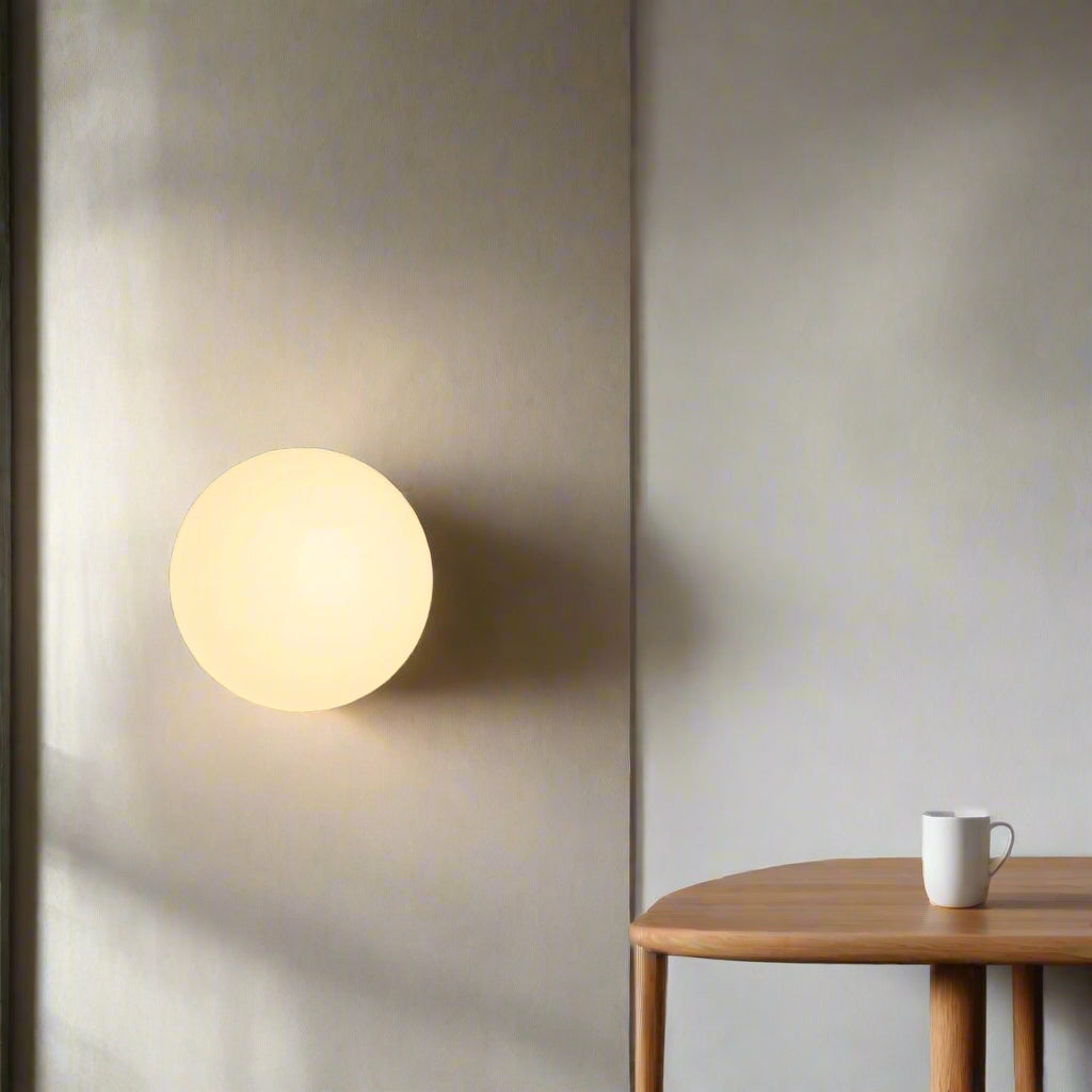 Round Glass LED Wall Sconce Minimalist Dimmable - Image 11