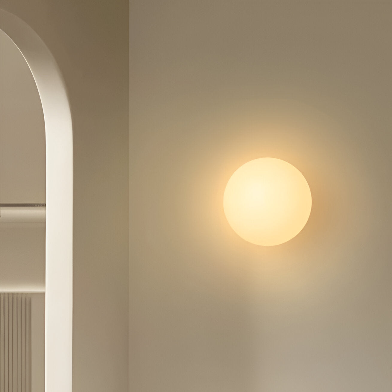 Round Glass LED Wall Sconce Minimalist Dimmable - Image 9