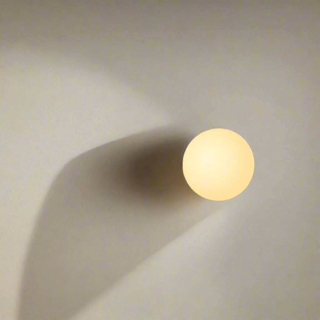 Round Glass LED Wall Sconce Minimalist Dimmable - Image 6