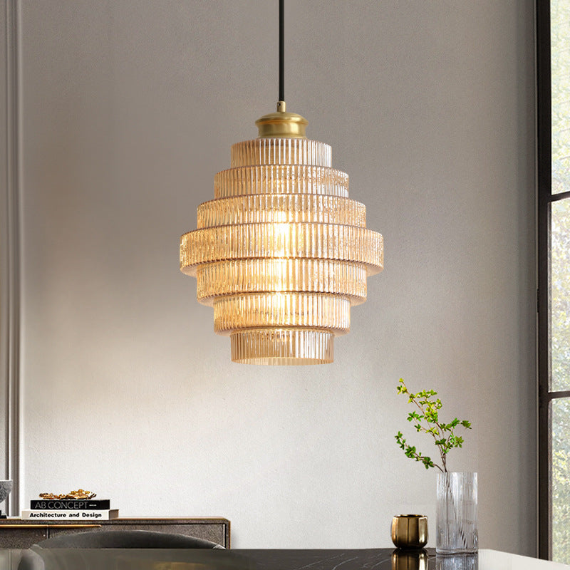 Vindan - Lampada a sospensione vintage a più livelli in vetro