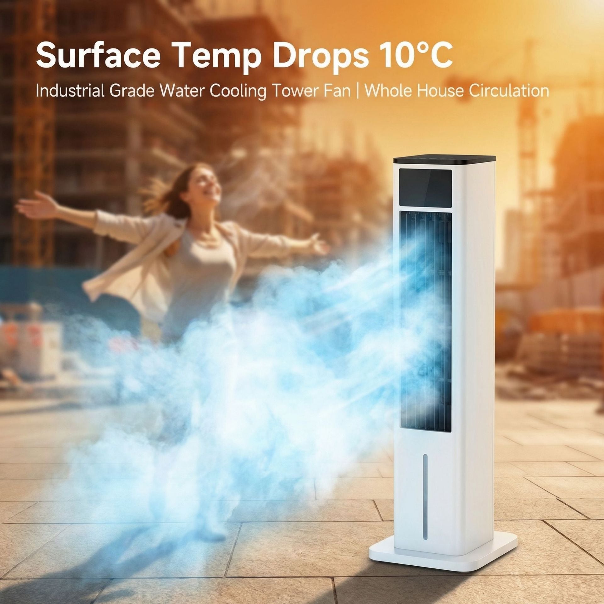 Portable Tower Evaporative Air Cooler Oscillating Remote Control - Image 2