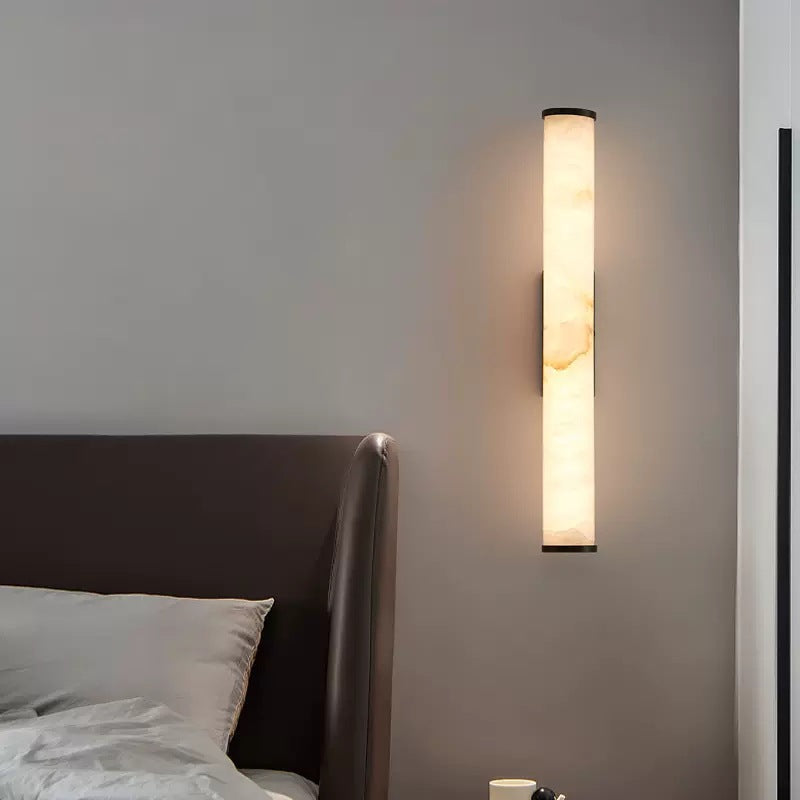 Modern Minimalist Marble Wall Sconce LED Copper - Image 10